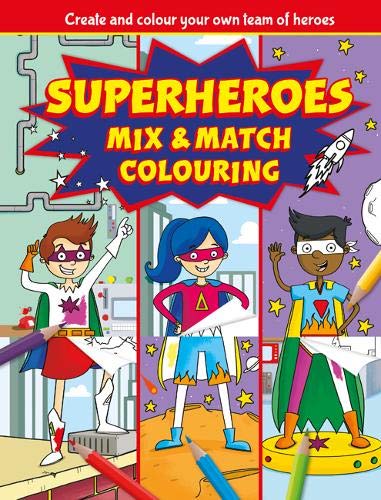Superheroes Mix & Match Colouring