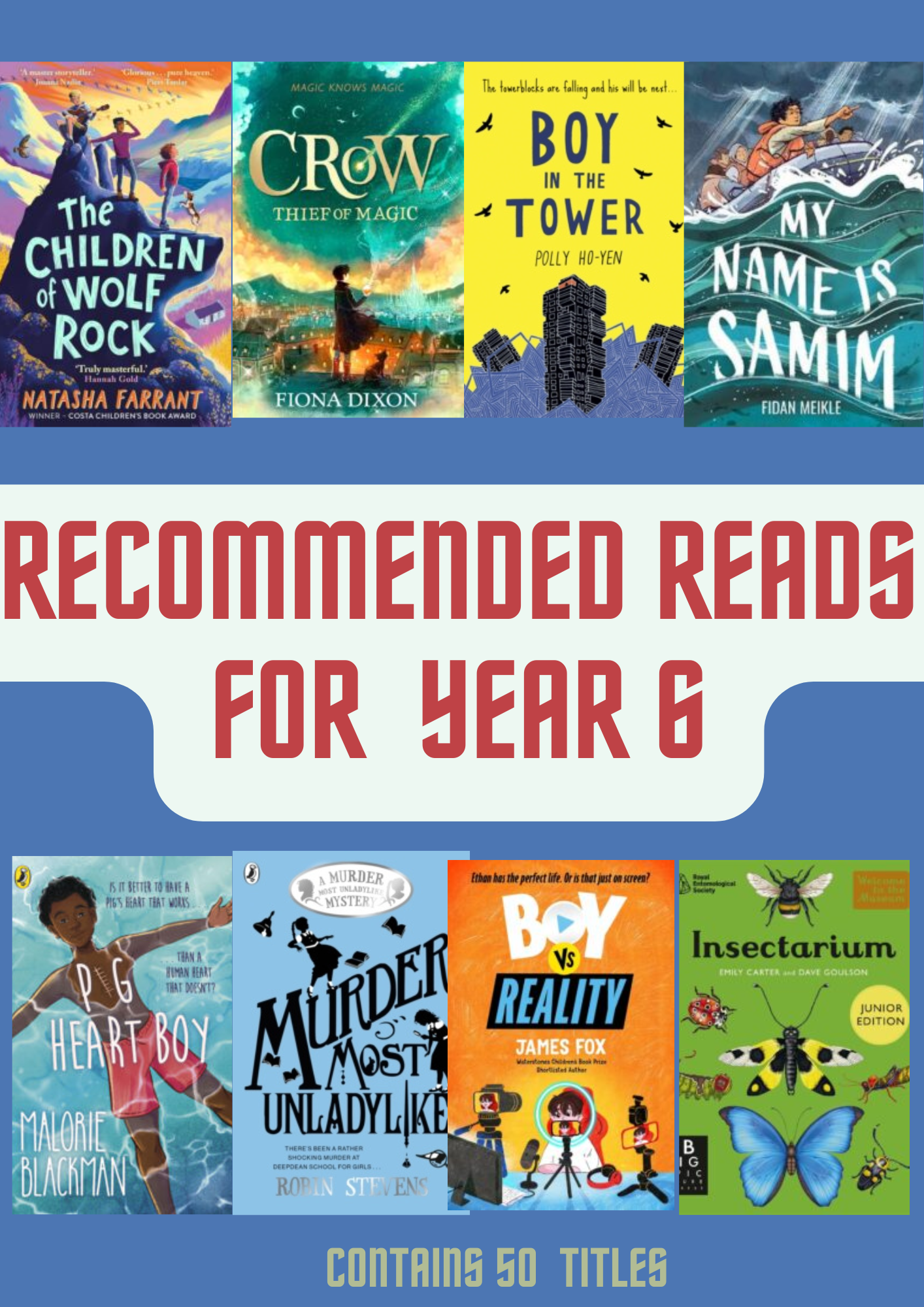 50 Recommended Reads for Year 6