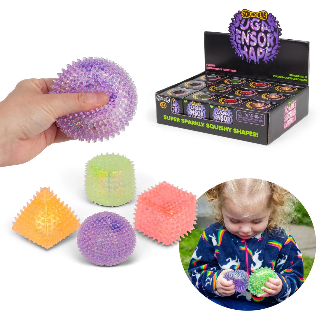 SCRUNCHEMS SENSORY SUGAR SHAPES (Pack of 12)