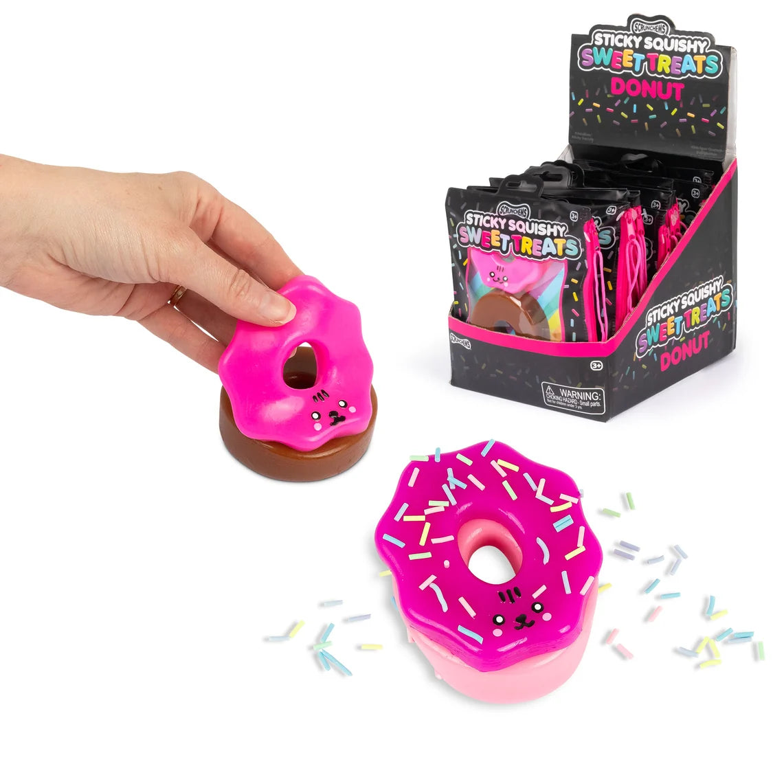 SCRUNCHEMS STICKY SQUISHY DONUT (PACK OF 12)