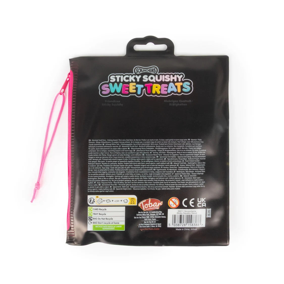 SCRUNCHEMS STICKY SQUISHY DONUT (PACK OF 12)