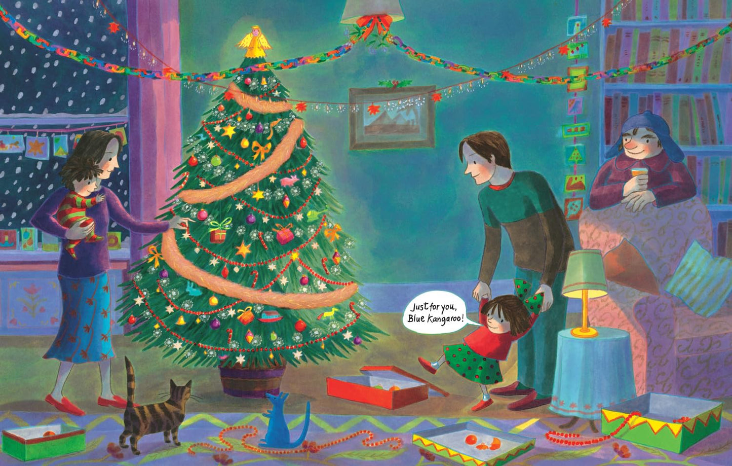 Merry Christmas Blue Kangaroo