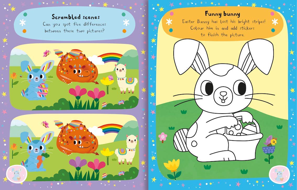 Campbell: Easter Bunny Sparkly Sticker Activity Book (Pack Of 30)