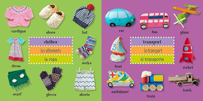 Very First 100 Words in English, French & Spanish