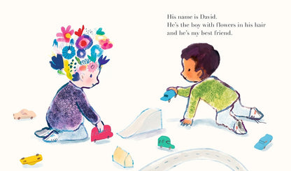 Boy with flowers in His Hair