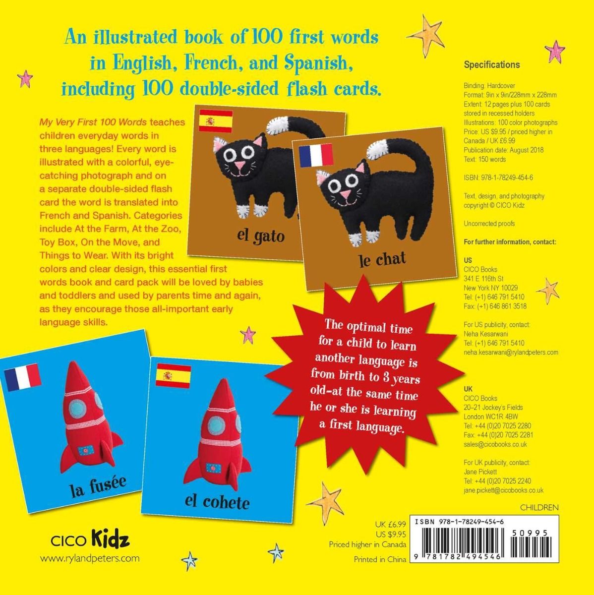 Very First 100 Words in English, French & Spanish