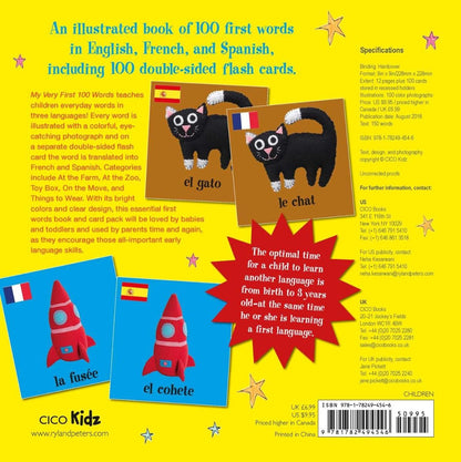 Very First 100 Words in English, French & Spanish