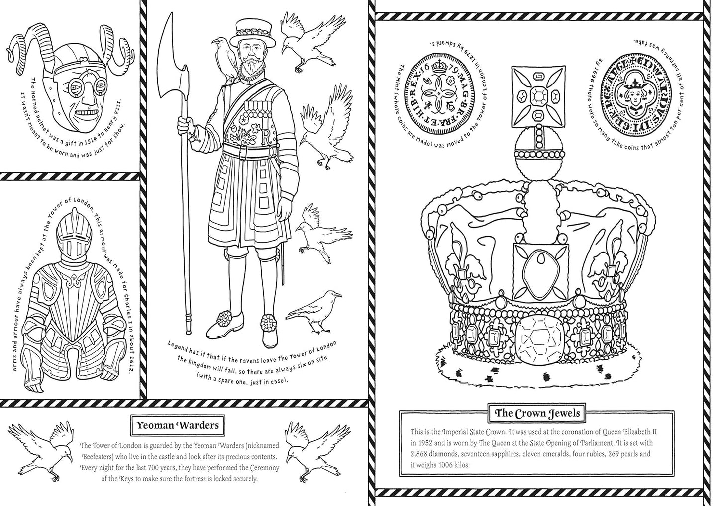Kings, Queens & Palaces Colouring Book