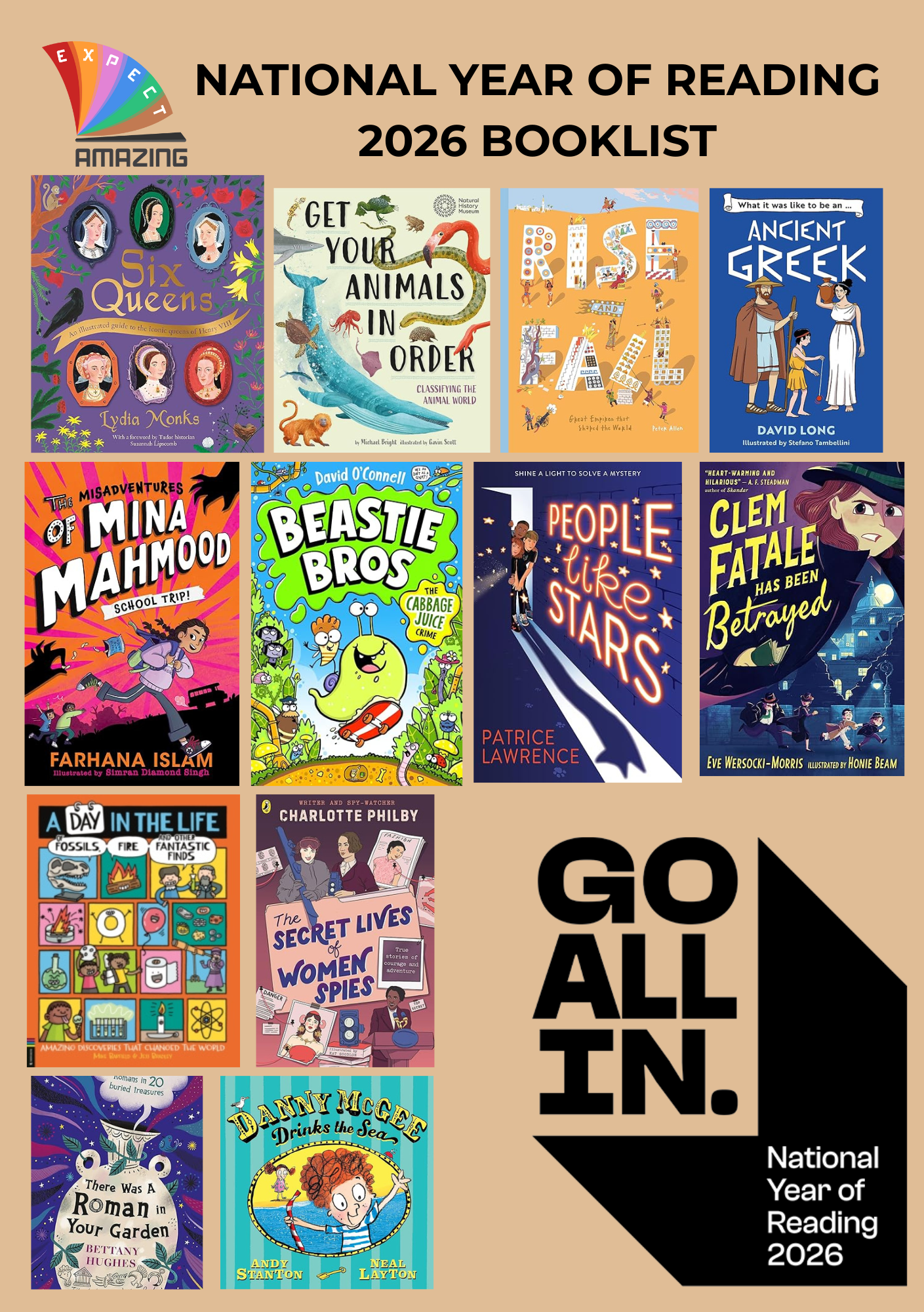 NATIONAL YEAR OF READING BOOKLIST ( 100 titles)