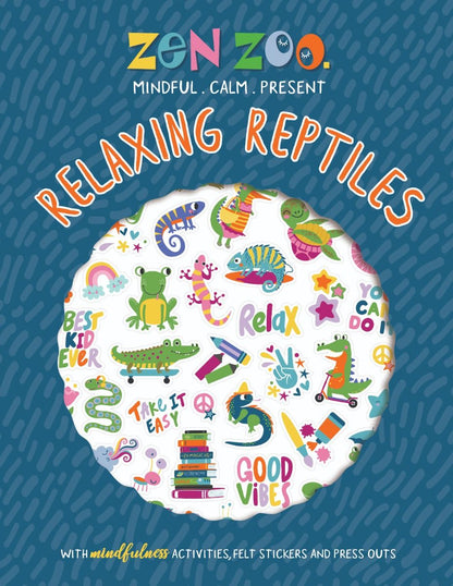 Relaxing Reptiles Felt Sticker (Pack of 10)
